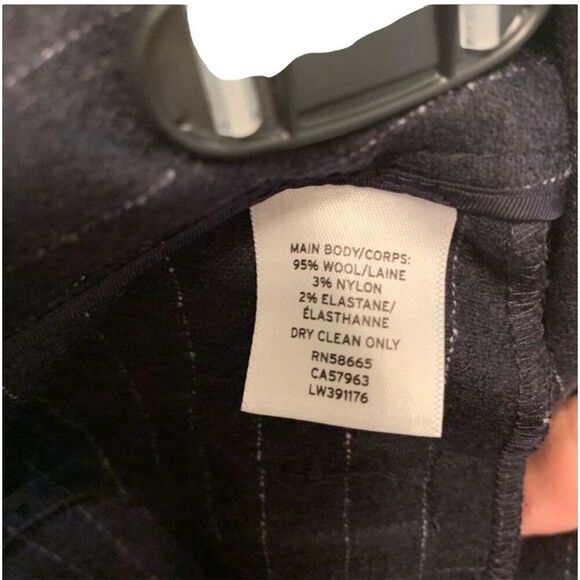 NWOT Lewit Double Wool chalk stripe straight leg - Picture 5 of 5